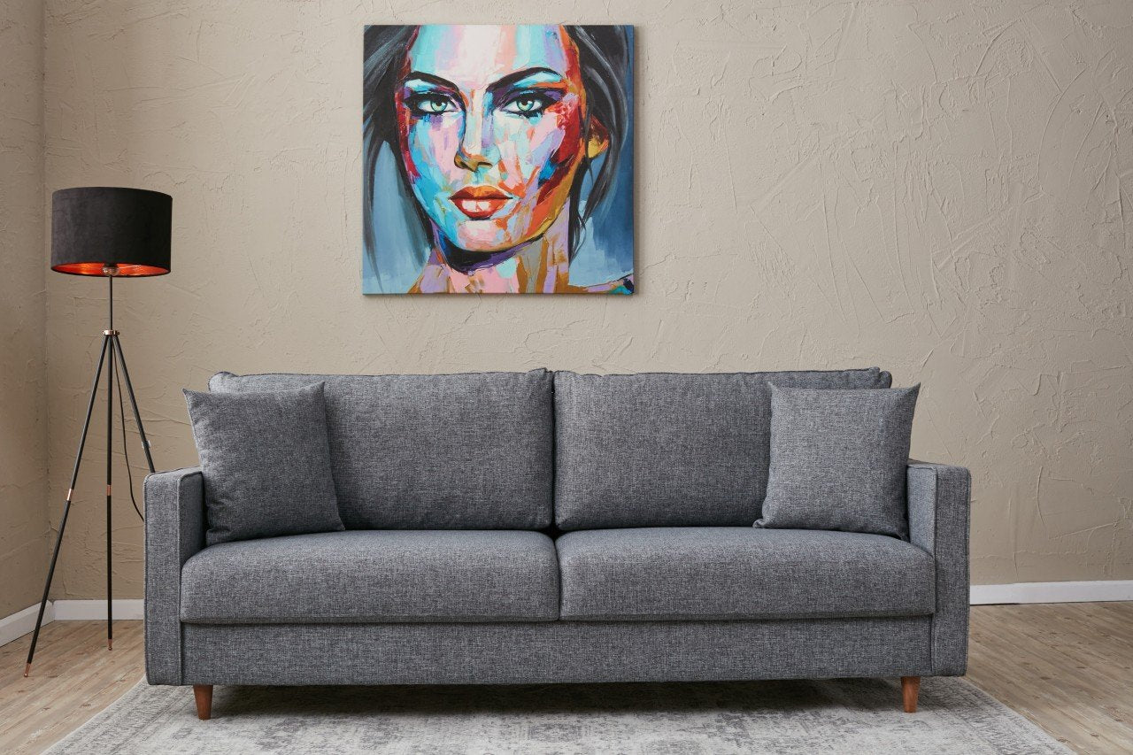 Eva - Grå 3-Sittsoffa