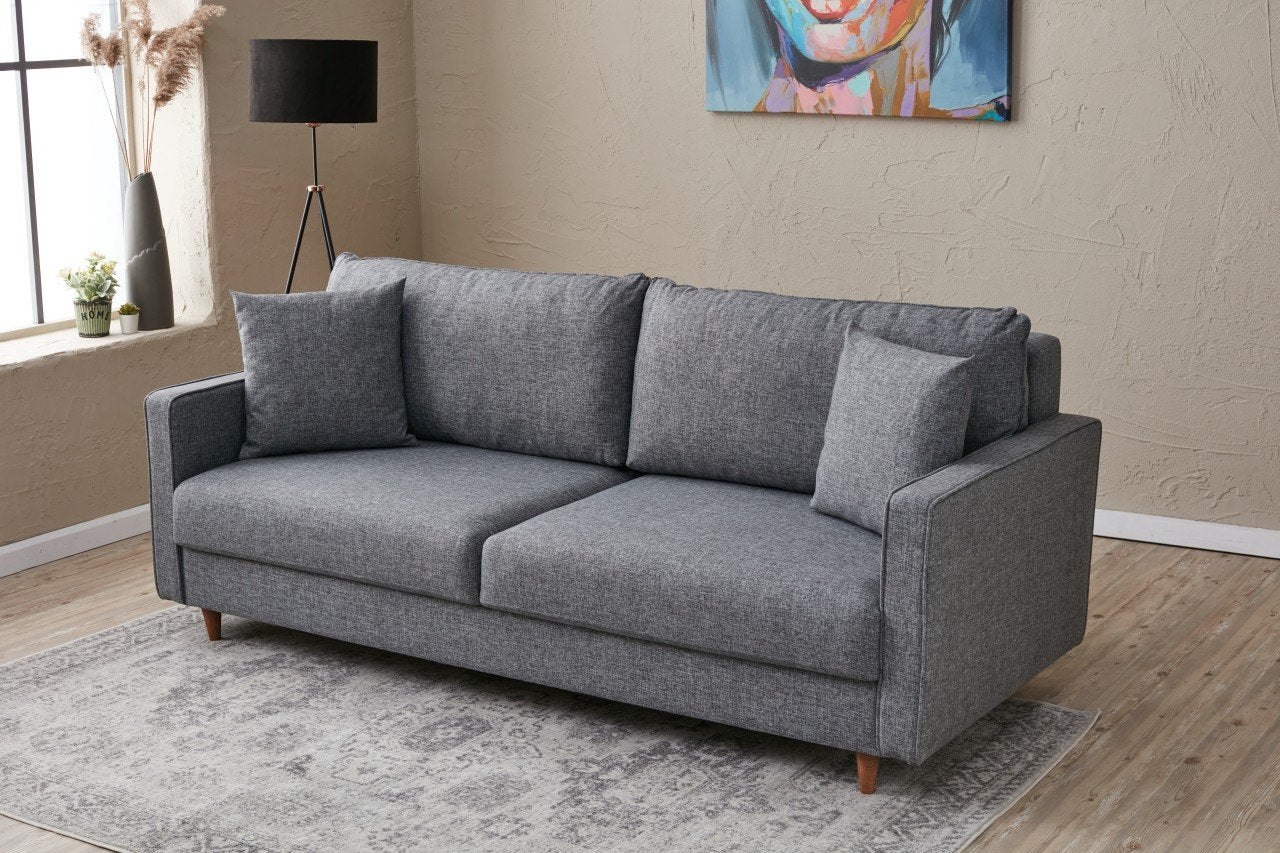 Eva - Grå 3-Sittsoffa