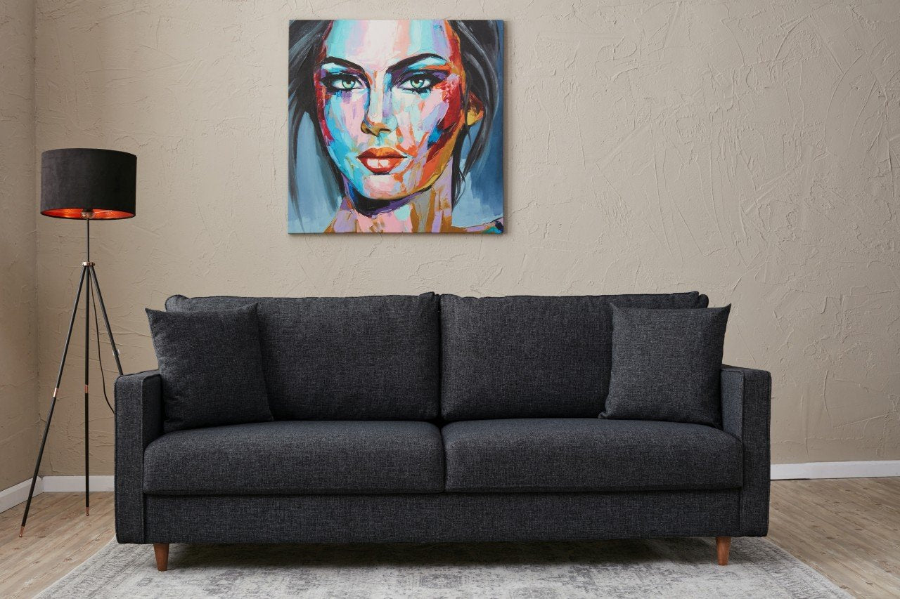 Eva - Antracit 3-Sittsoffa
