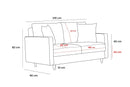 Eva - Antracit 3-Sittsoffa