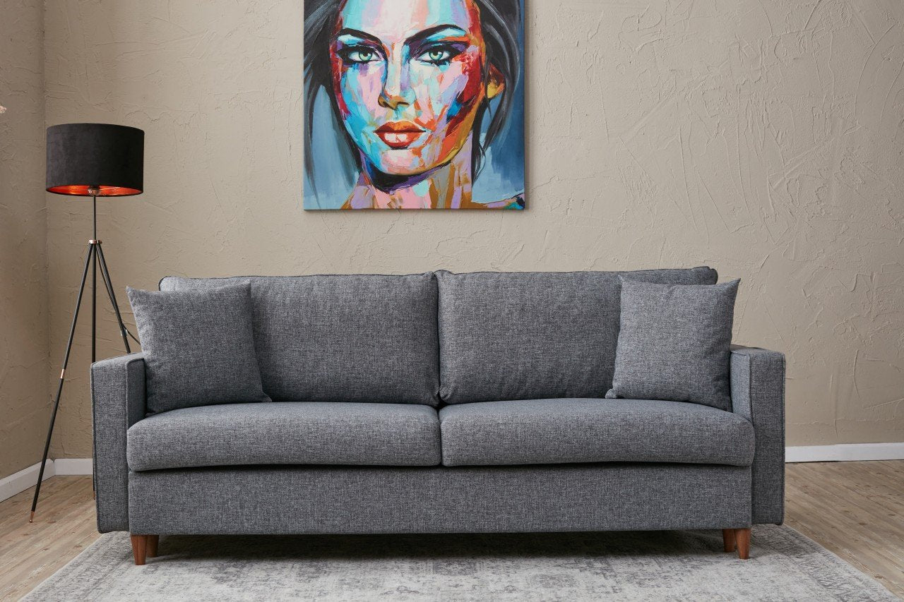 Eva - Grå 3-sits Soffbed