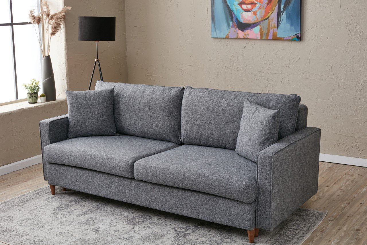 Eva - Grå 3-sits Soffbed