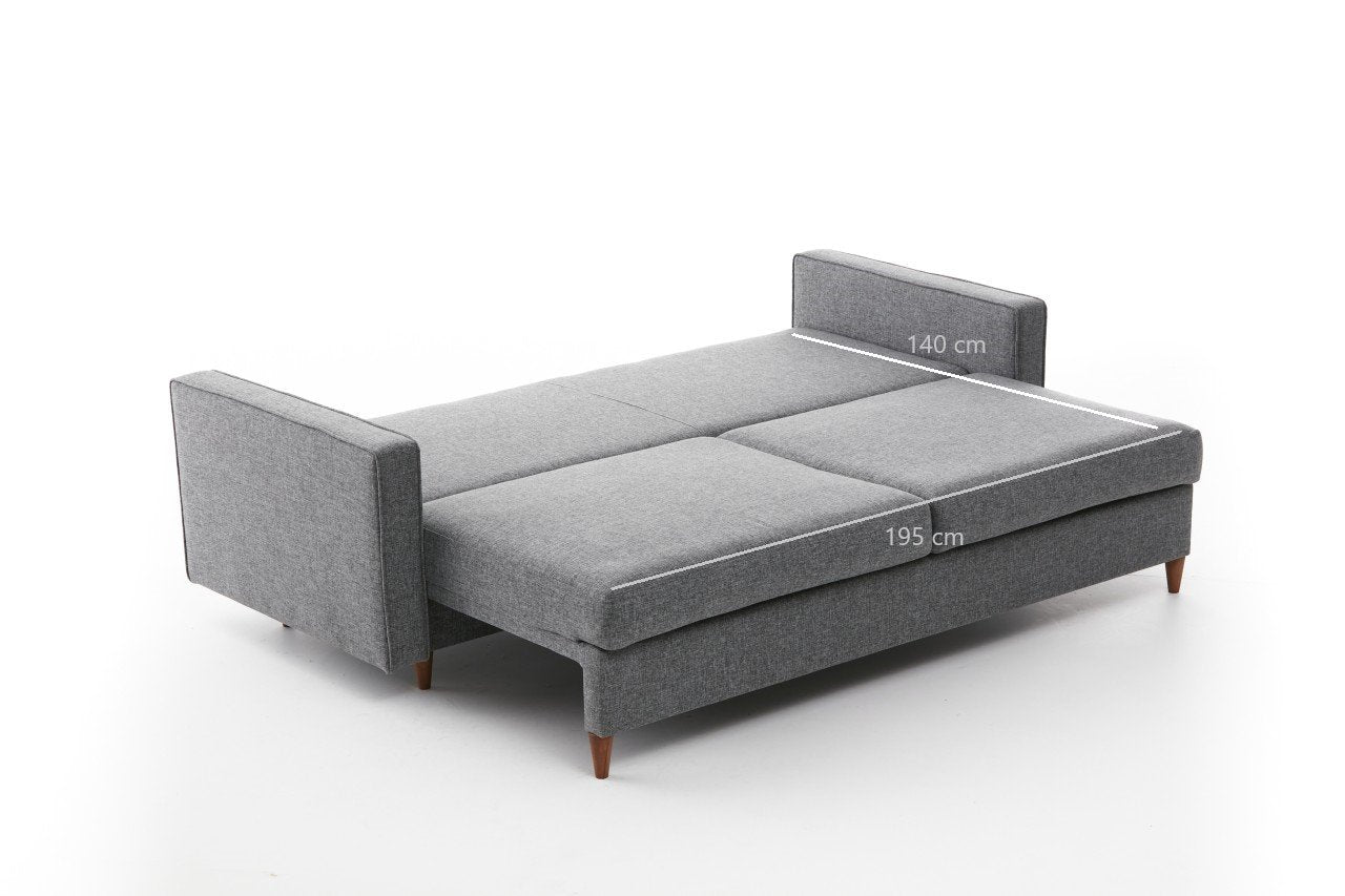 Eva - Grå 3-sits Soffbed