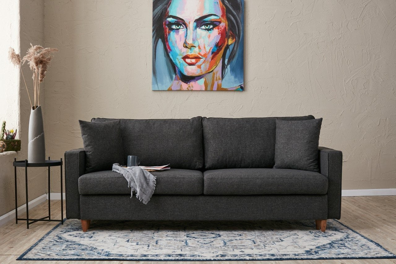 Eva - Antracit 3-sits Soffbed