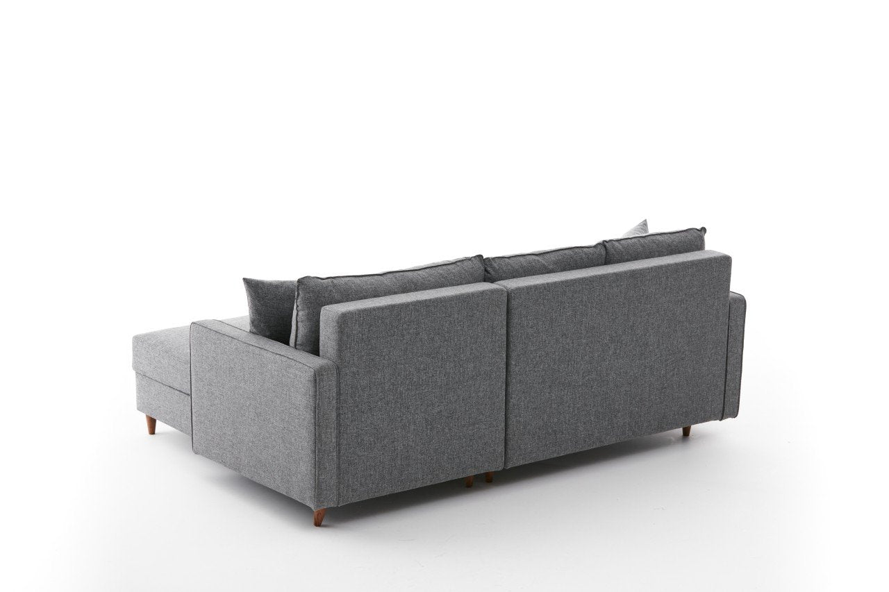 Eva Right - Grey Corner Sofa