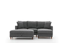 Eva Right - Grey Corner Sofa