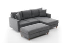 Eva Right - Grey Corner Sofa