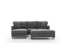 Eva Left - Grey Corner Sofa
