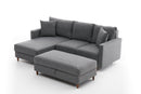 Eva Left - Grey Corner Sofa