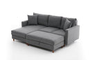 Eva Left - Grey Corner Sofa