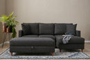 Eva Right - Anthracite Corner Sofa