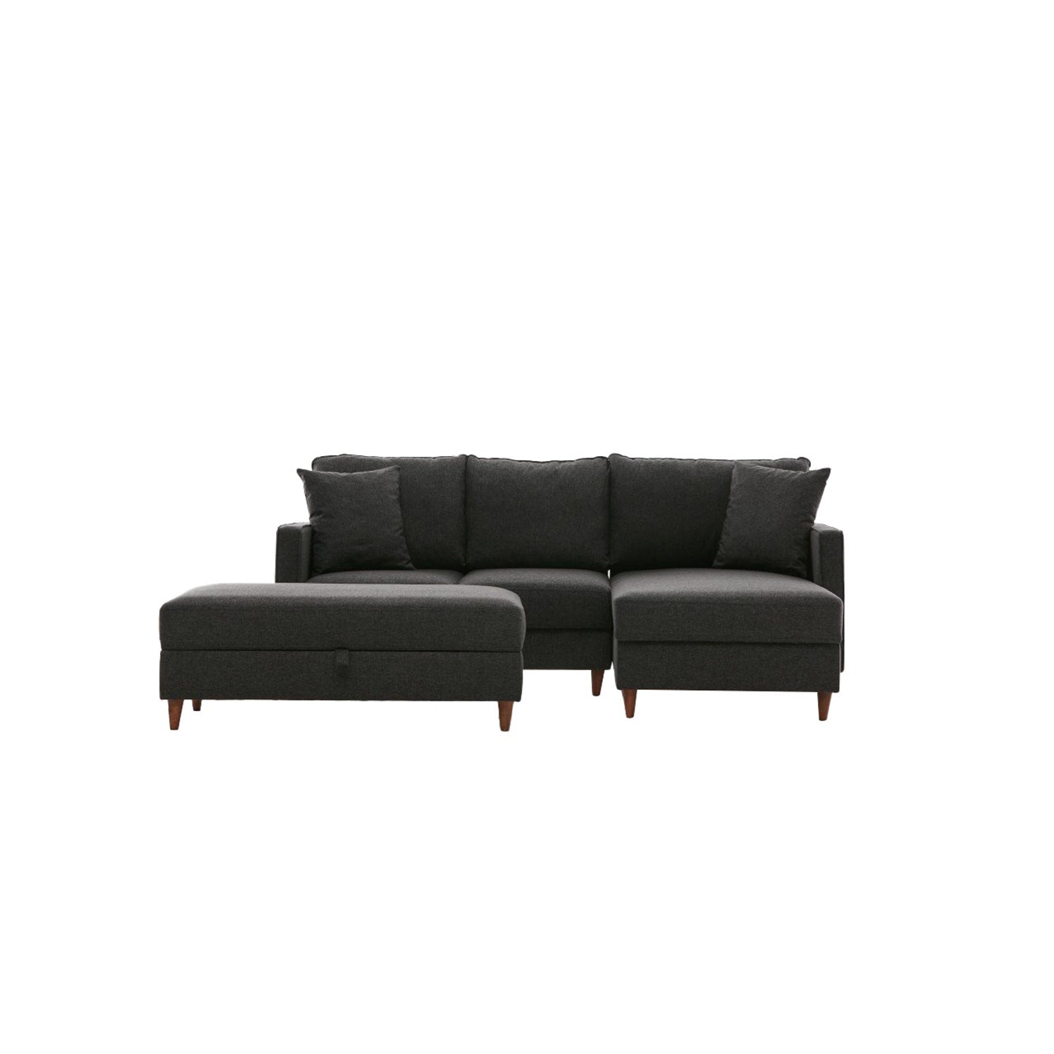 Eva Right - Anthracite Corner Sofa