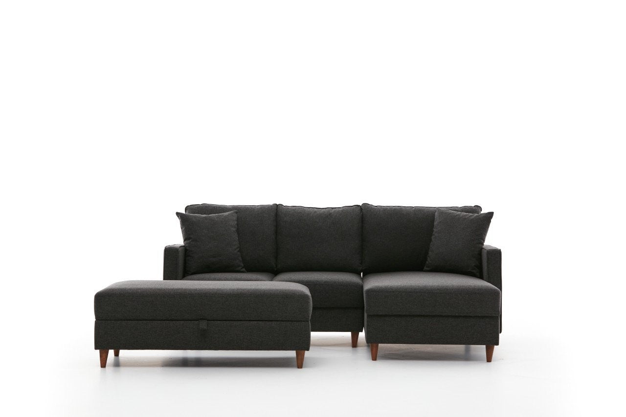 Eva Right - Anthracite Corner Sofa