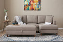 Eva Right - Cream Corner Sofa