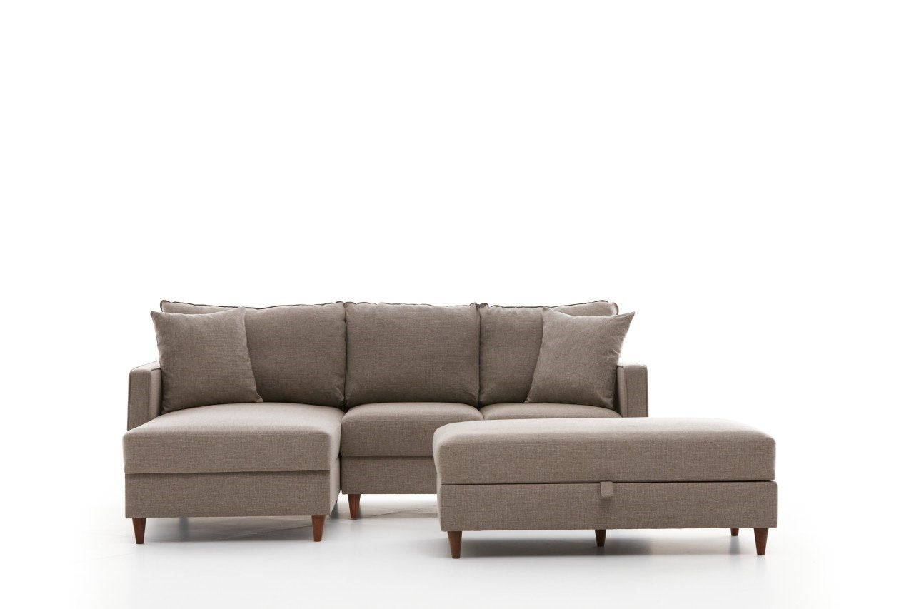 Eva Left - Cream Corner Sofa