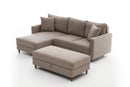 Eva Left - Cream Corner Sofa
