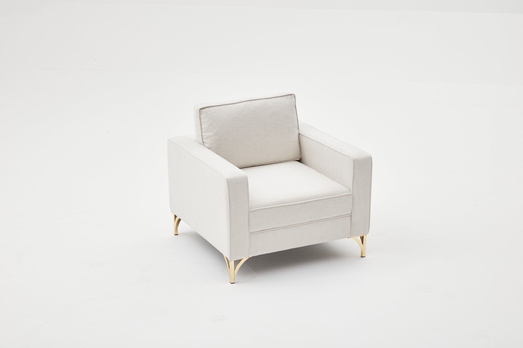 Berlin - Grädde, Guld 1-Sits Soffa