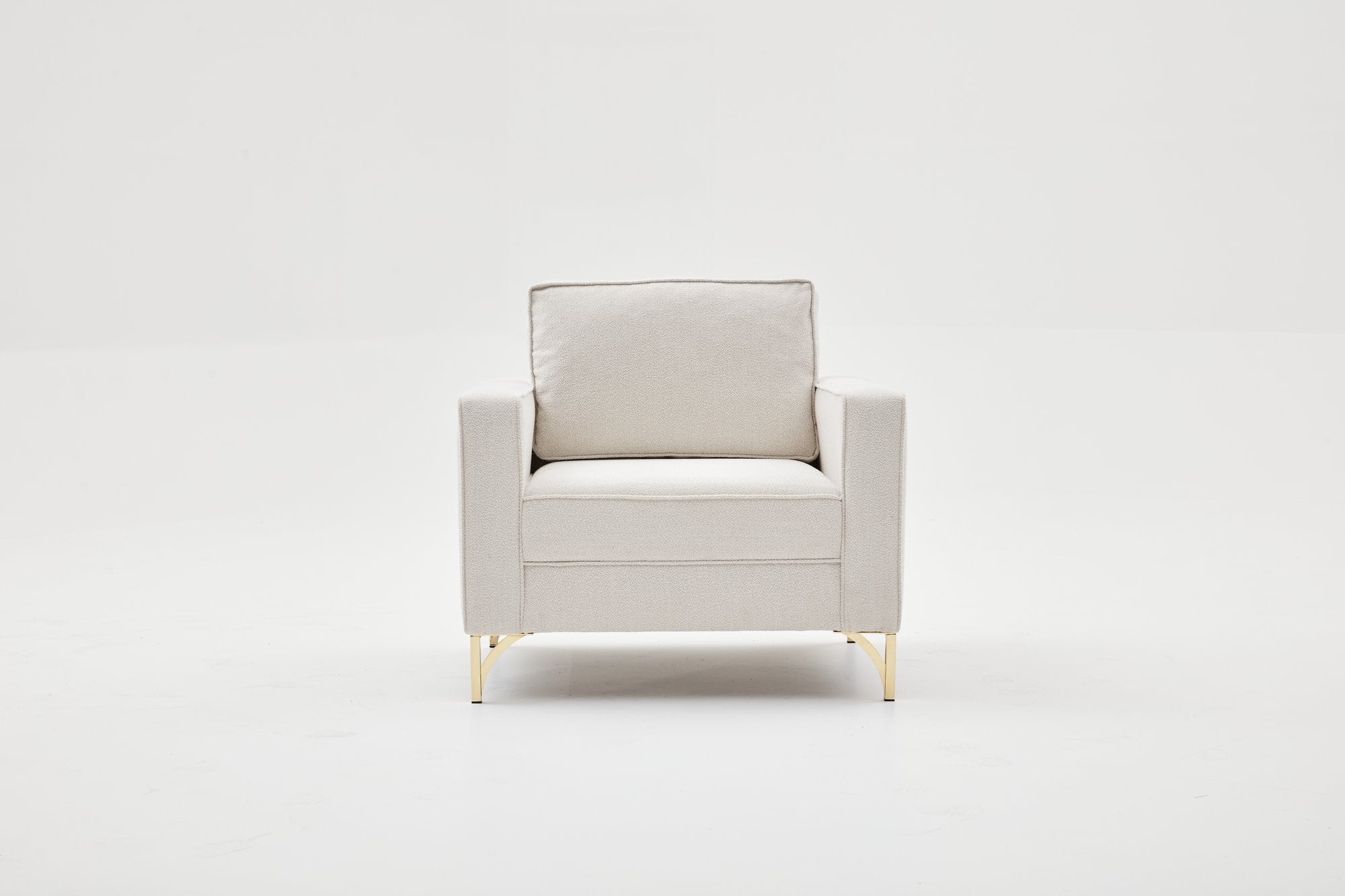 Berlin - Grädde, Guld 1-Sits Soffa