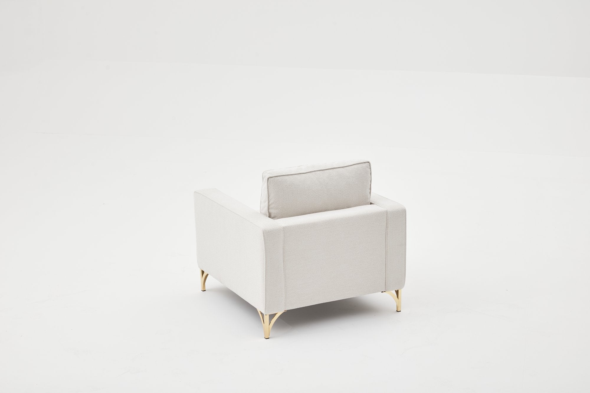 Berlin - Grädde, Guld 1-Sits Soffa