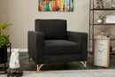 Berlin - Antracit, Guld 1-Sits Soffa