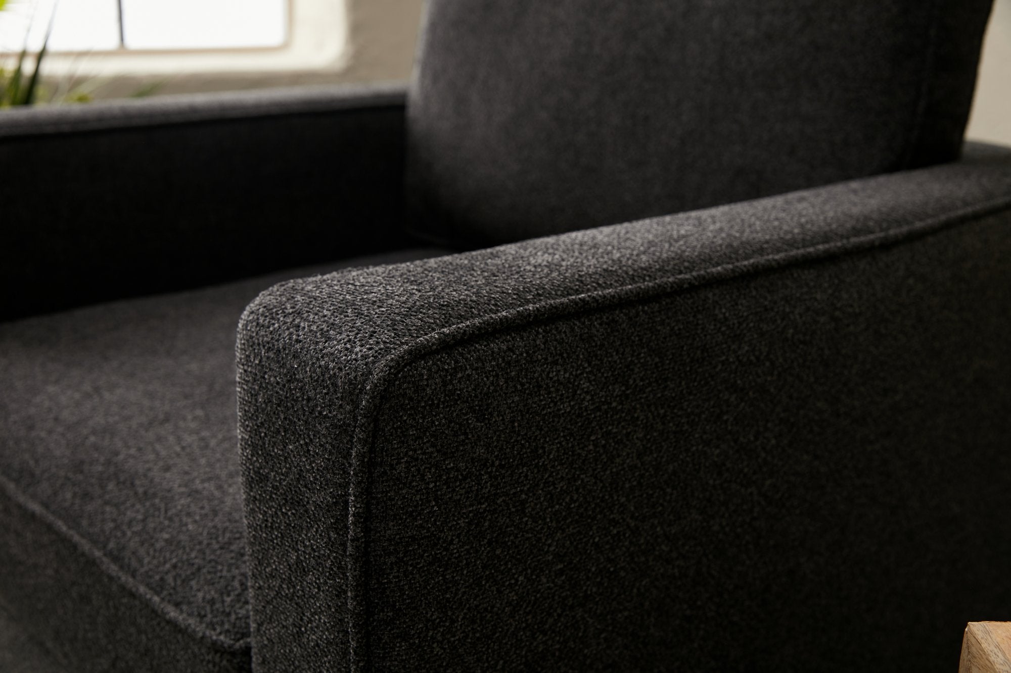 Berlin - Antracit, Guld 1-Sits Soffa