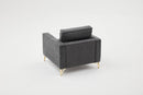 Berlin - Antracit, Guld 1-Sits Soffa