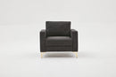 Berlin - Antracit, Guld 1-Sits Soffa