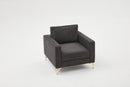 Berlin - Antracit, Guld 1-Sits Soffa