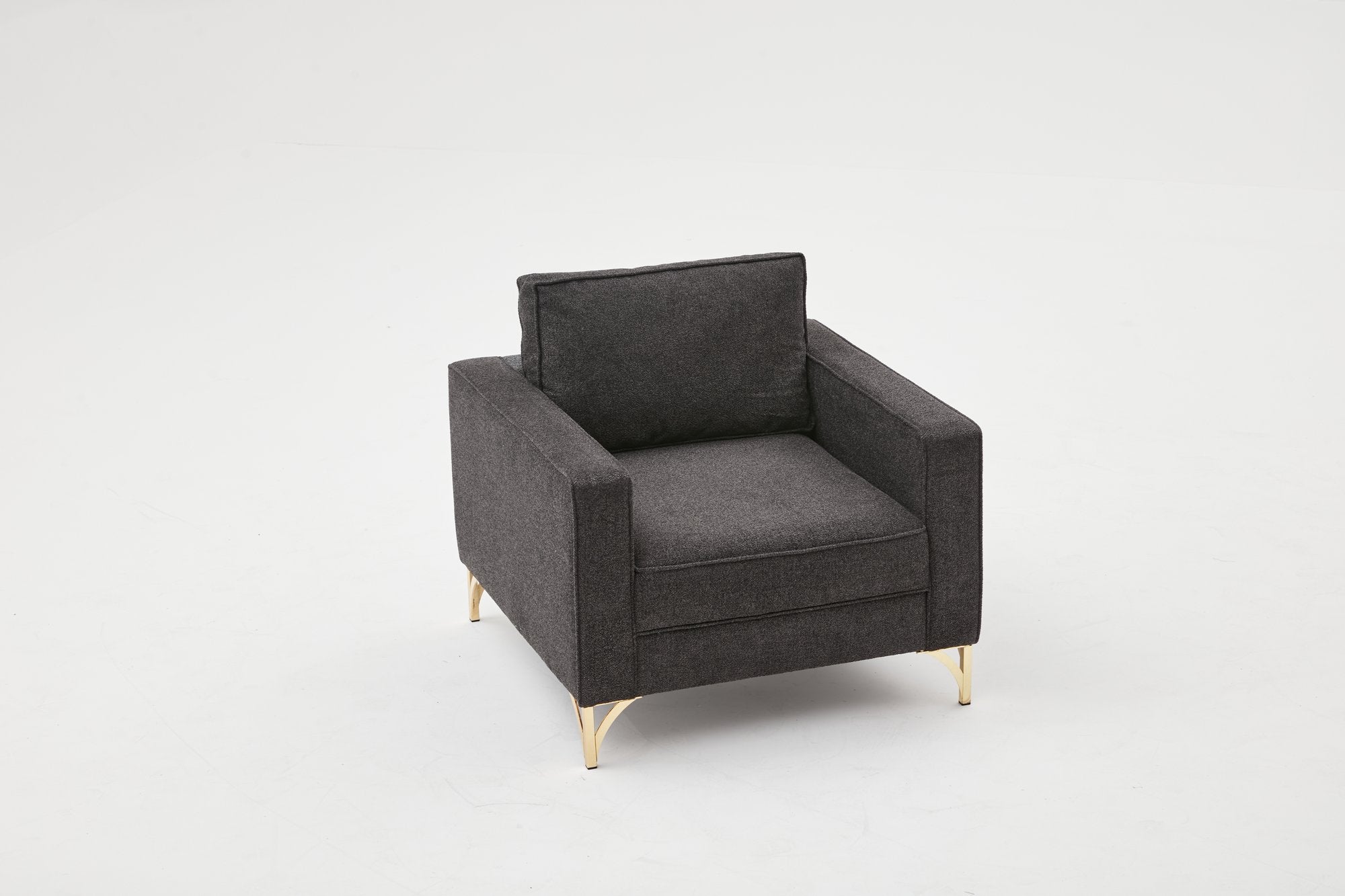 Berlin - Antracit, Guld 1-Sits Soffa
