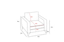 Berlin - Antracit, Svart 1-Sits Soffa