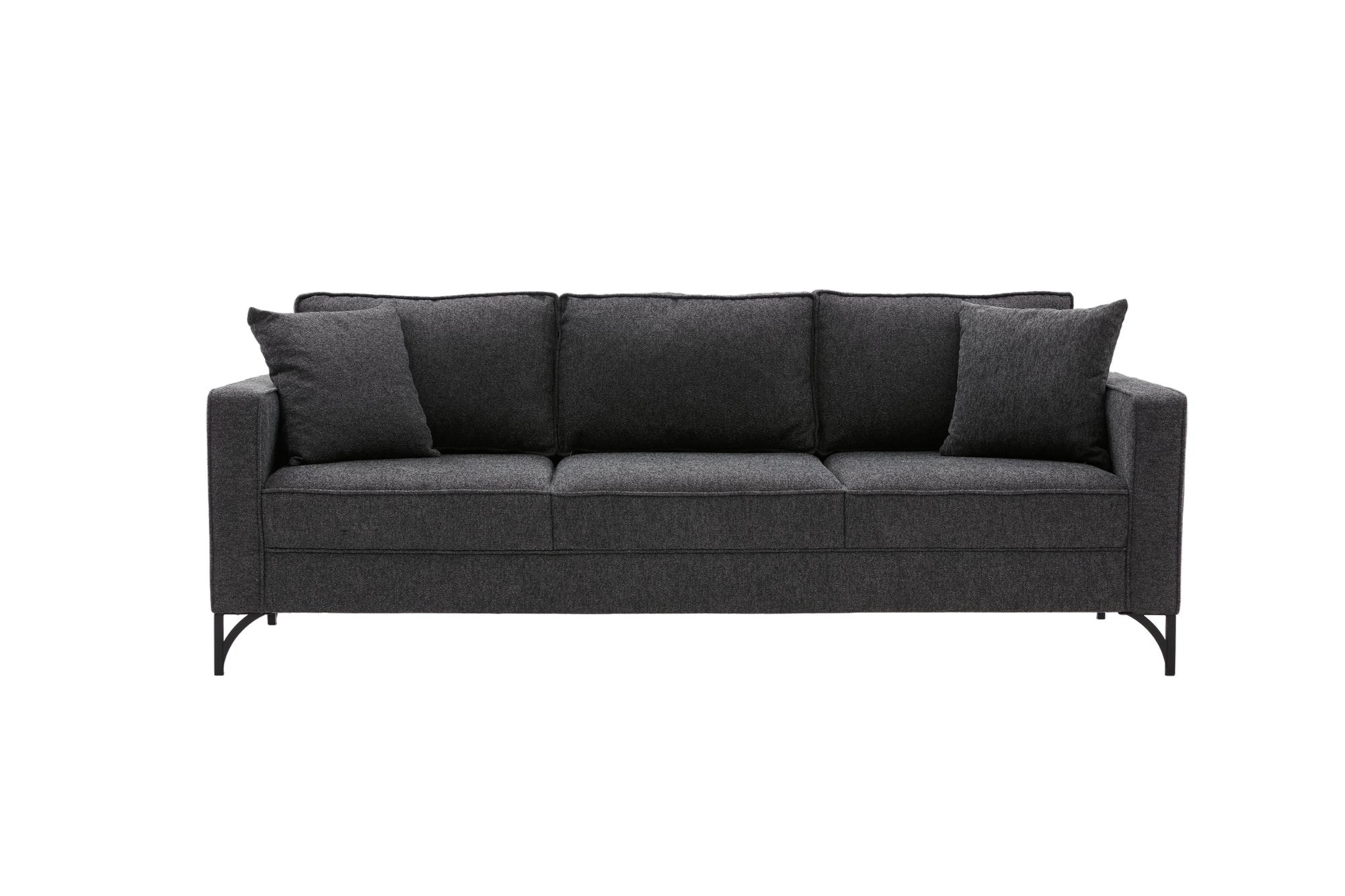 Berlin - Antracit, Svart 3-sits Soffa