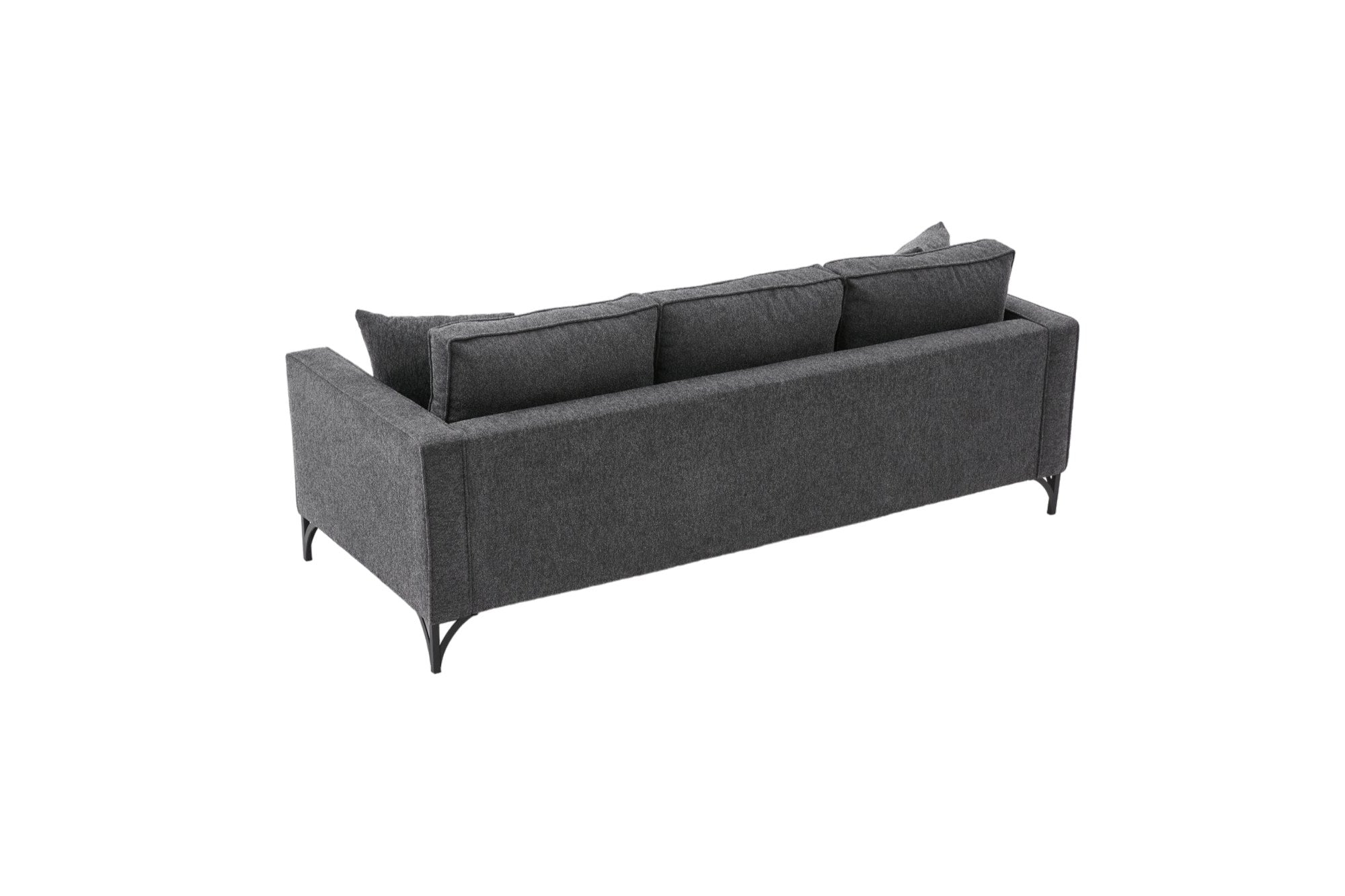 Berlin - Antracit, Svart 3-sits Soffa