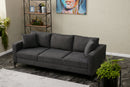 Berlin - Antracit, Svart 3-sits Soffa