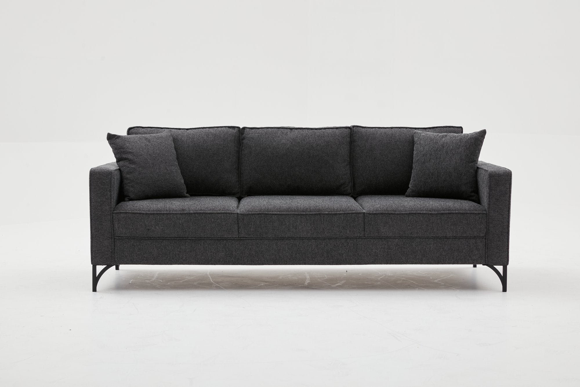 Berlin - Antracit, Svart 3-sits Soffa