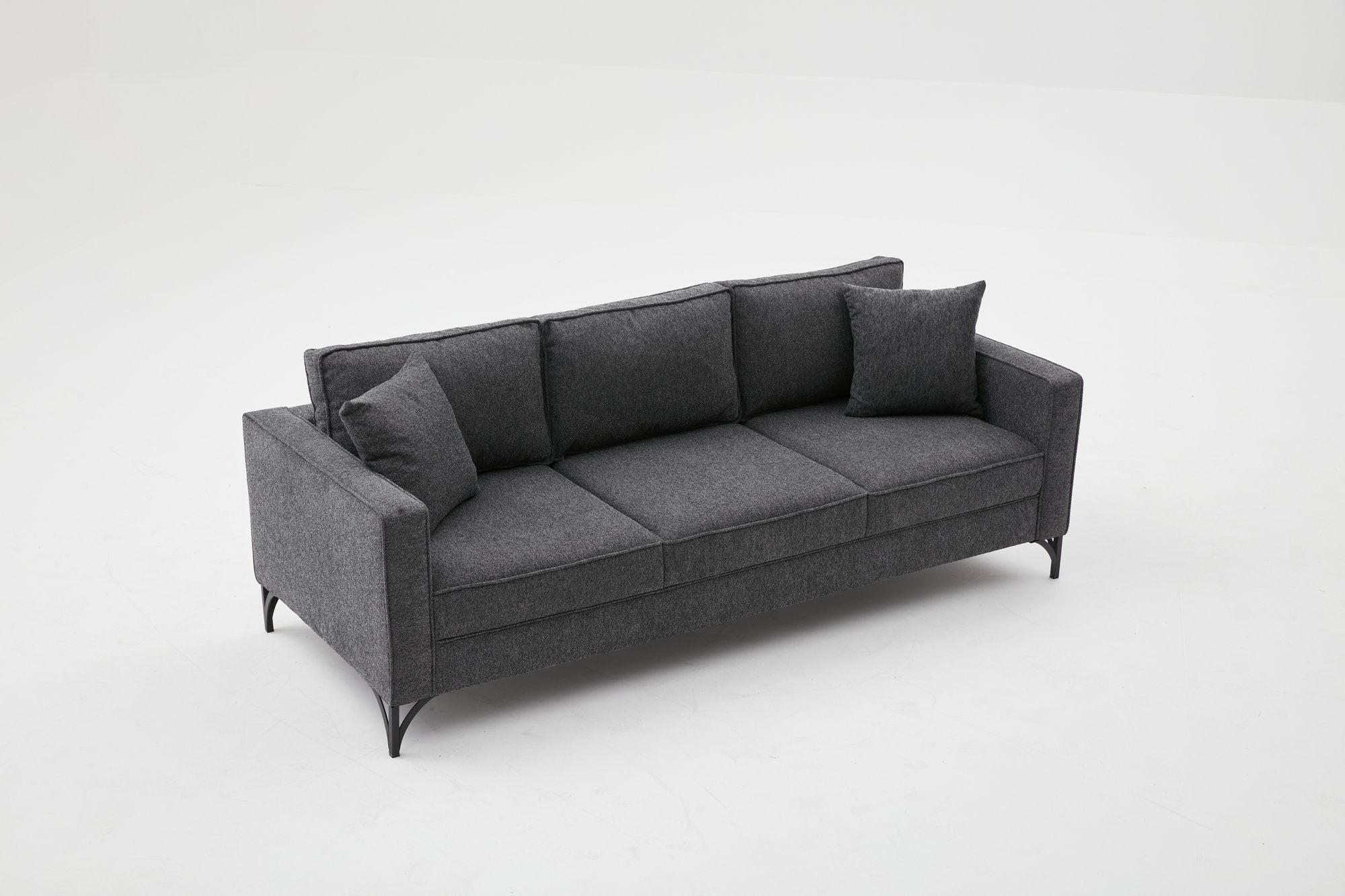 Berlin - Antracit, Svart 3-sits Soffa