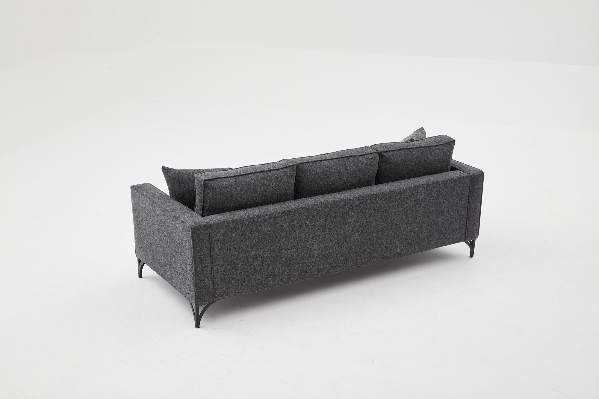 Berlin - Antracit, Svart 3-sits Soffa