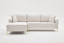 Berlin Left - Cream, Gold Hörnsoffa