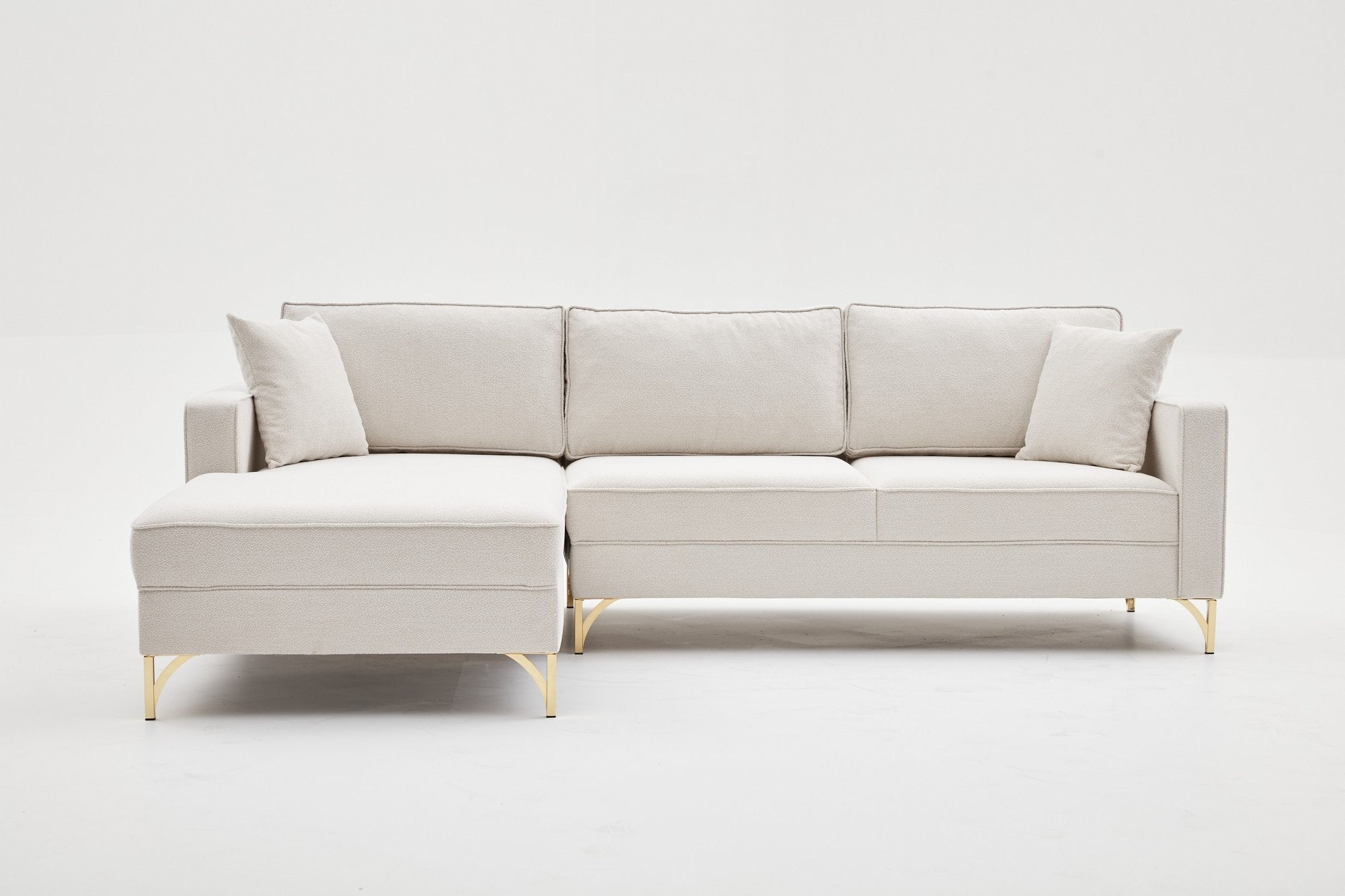 Berlin Left - Cream, Gold Hörnsoffa