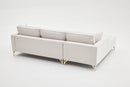Berlin Left - Cream, Gold Hörnsoffa