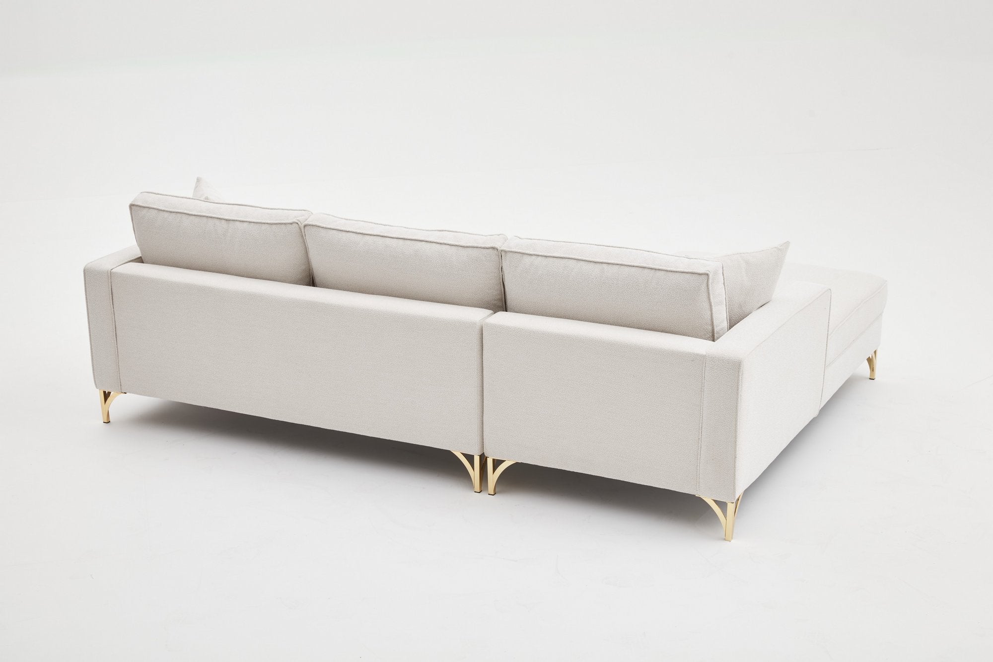 Berlin Left - Cream, Gold Hörnsoffa
