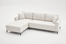 Berlin Left - Cream, Black Hörnsoffa