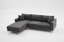 Berlin Left - Anthracite, Gold Hörnsoffa
