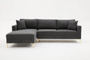 Berlin Left - Anthracite, Gold Hörnsoffa