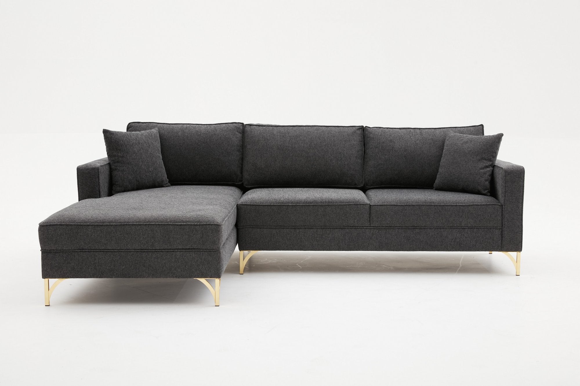 Berlin Left - Anthracite, Gold Hörnsoffa