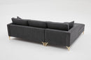 Berlin Left - Anthracite, Gold Hörnsoffa