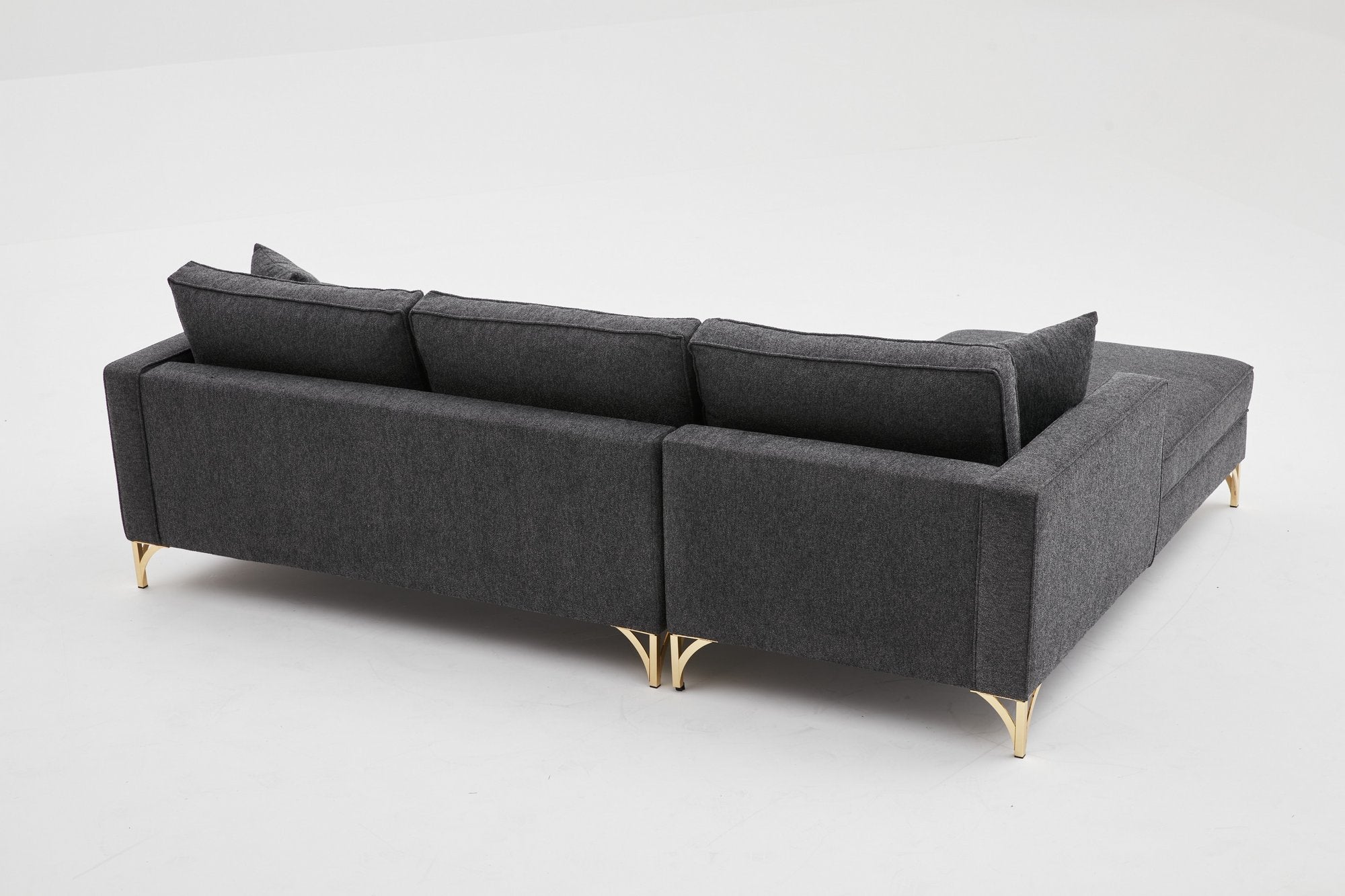 Berlin Left - Anthracite, Gold Hörnsoffa