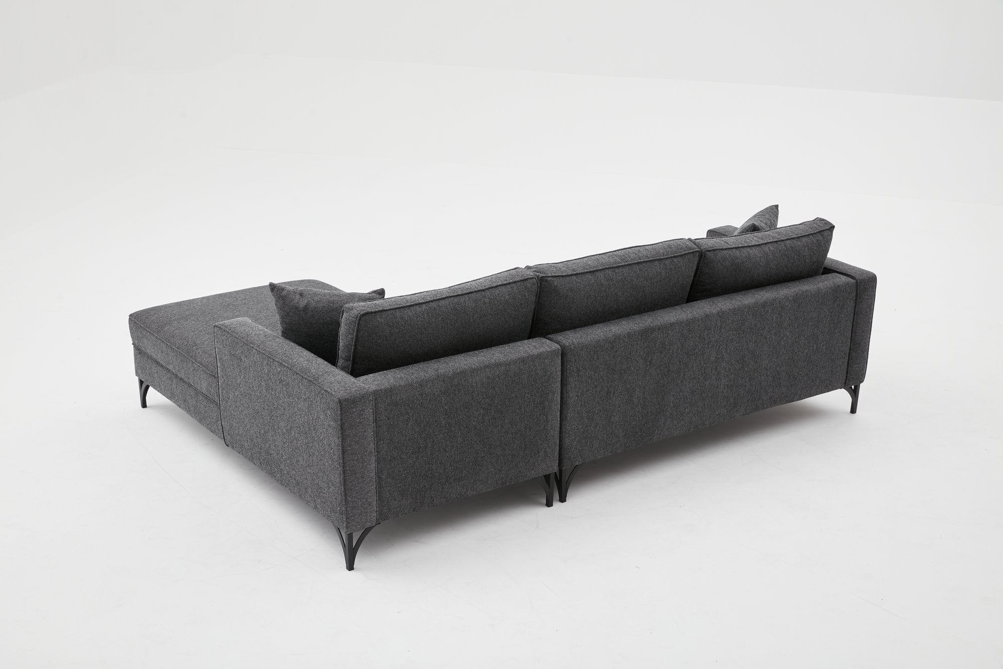 Berlin Right - Anthracite, svart Hörnsoffa