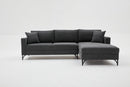 Berlin Right - Anthracite, svart Hörnsoffa