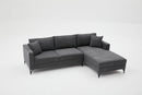 Berlin Right - Anthracite, svart Hörnsoffa