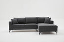 Berlin Right - Anthracite, svart Hörnsoffa